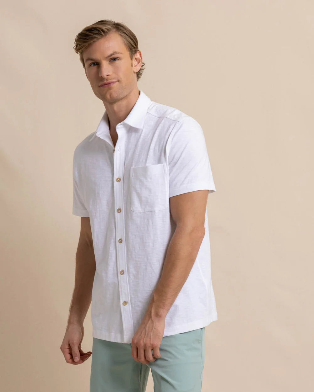 Southern Tide Beachcast Solid Knit Sport Shirt