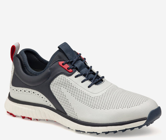 Johnston & Murphy H1 Luxe Golf Shoe White/Navy/Red