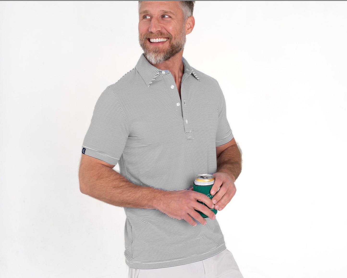 Criquet Performance Sport Range Polo Hobby Stripe-Gray