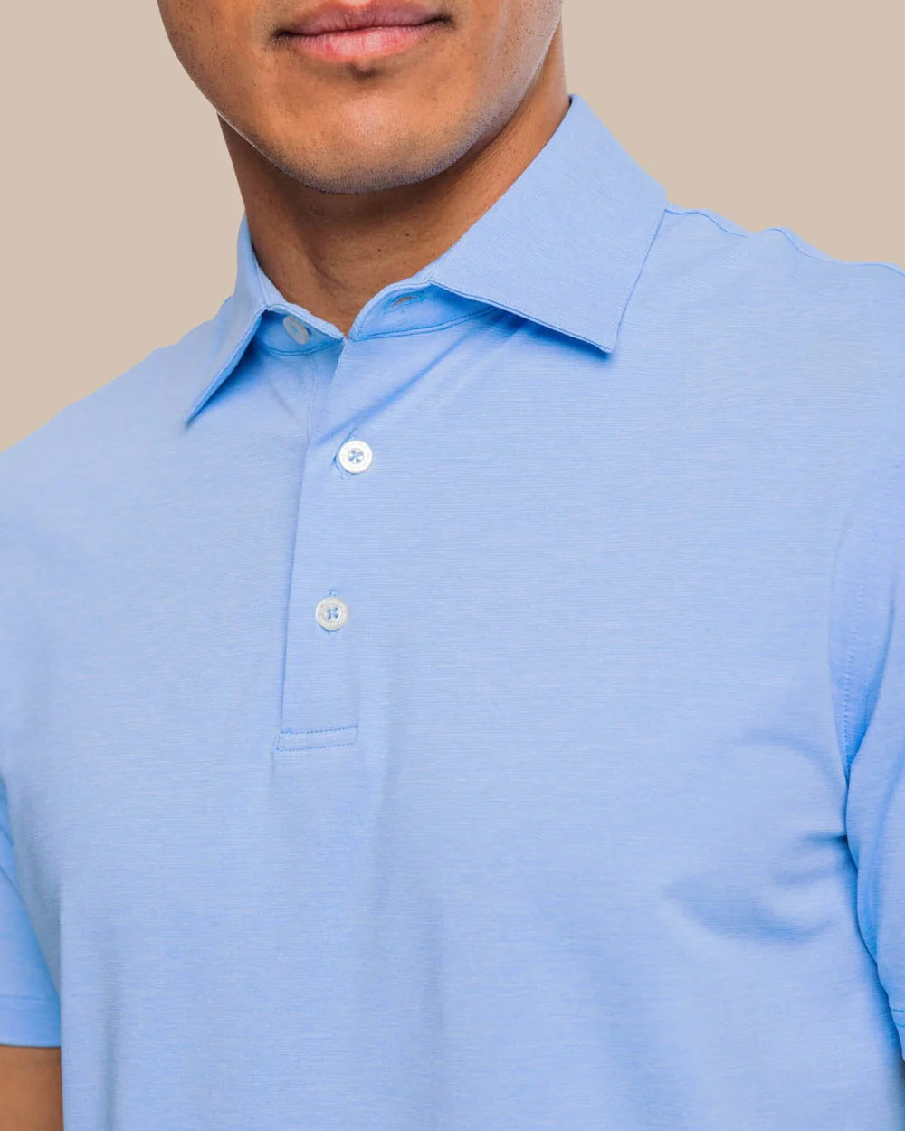 Southern Tide Brreeze Perf Heather Polo