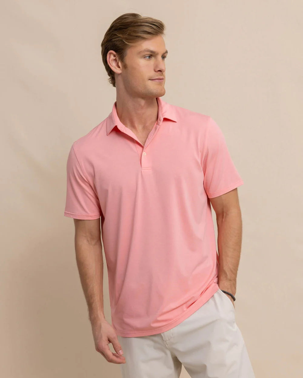 Southern Tide Brreeze Perf Heather Polo
