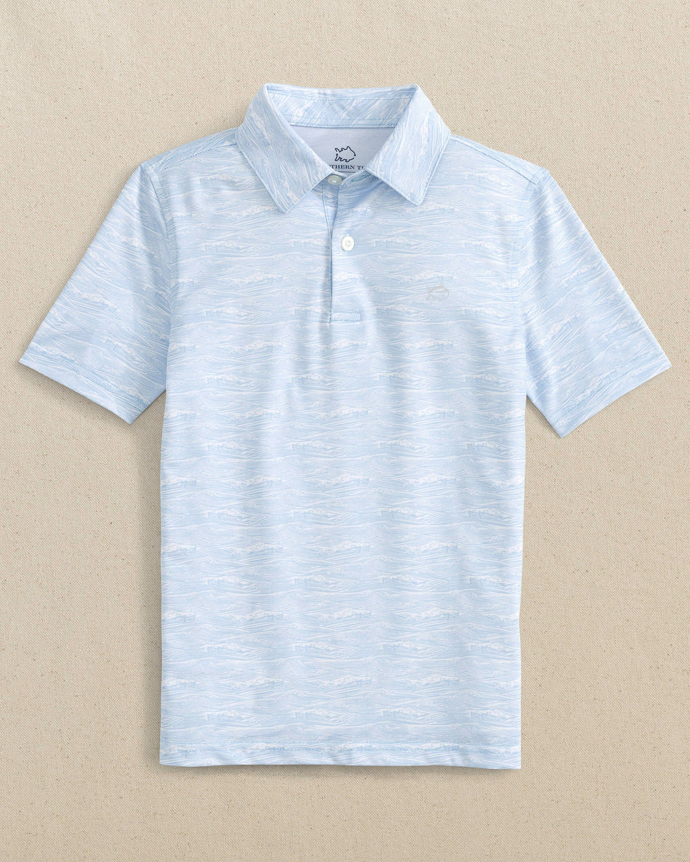 Southern Tide Youth Get In Ship Shape Perf Polo