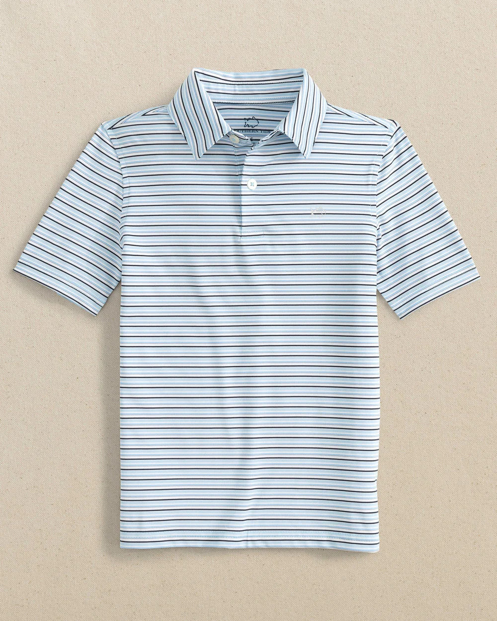 Southern Tide Youth Driver Oyster Creek Stripe Polo