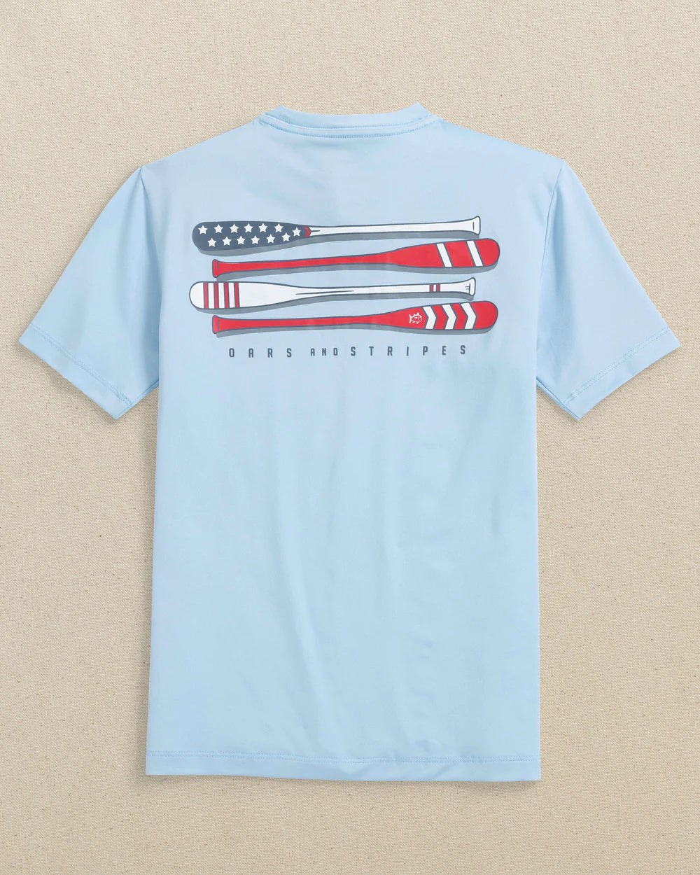 Southern Tide Youth Oars And Stripes Perf Tee