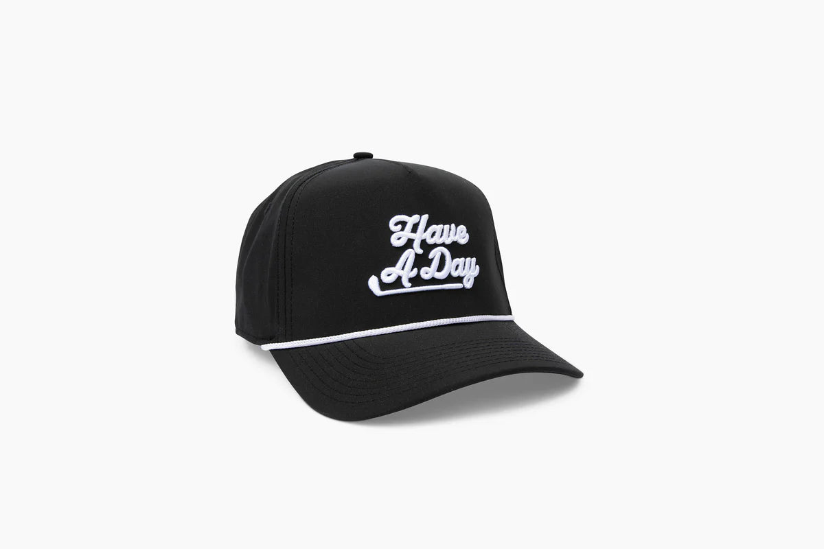 Breezy Have A Day Rope Hat Black