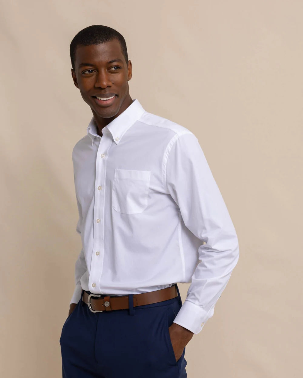 Southern Tide Brrr Solid IC Sportshirt White
