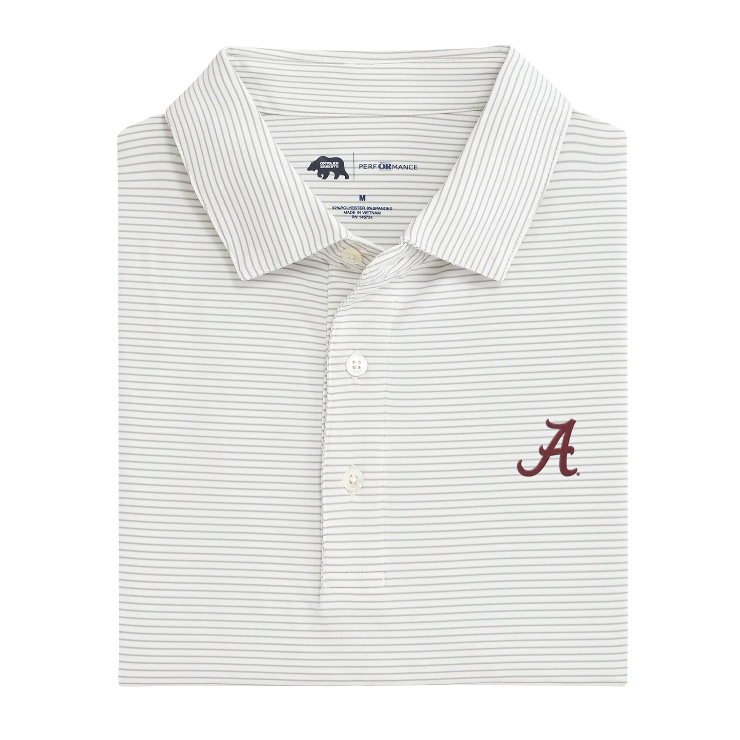 Onward Reserve Fairway Stripe Alabama Perf Polo