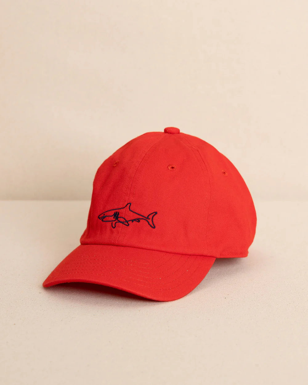 Southern Tide Youth Shark Leather Strap Red