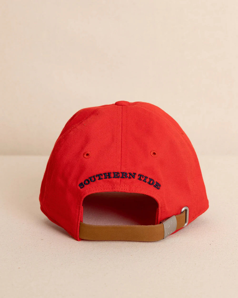 Southern Tide Youth Shark Leather Strap Red