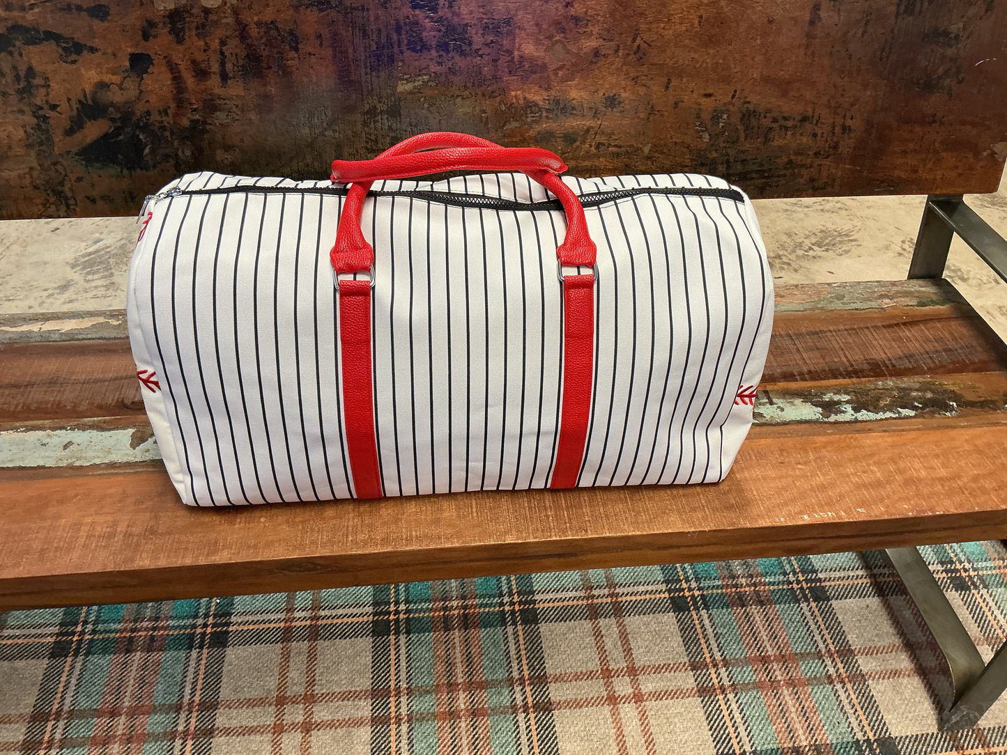 Baseball/Football Print Kids Duffle Bag