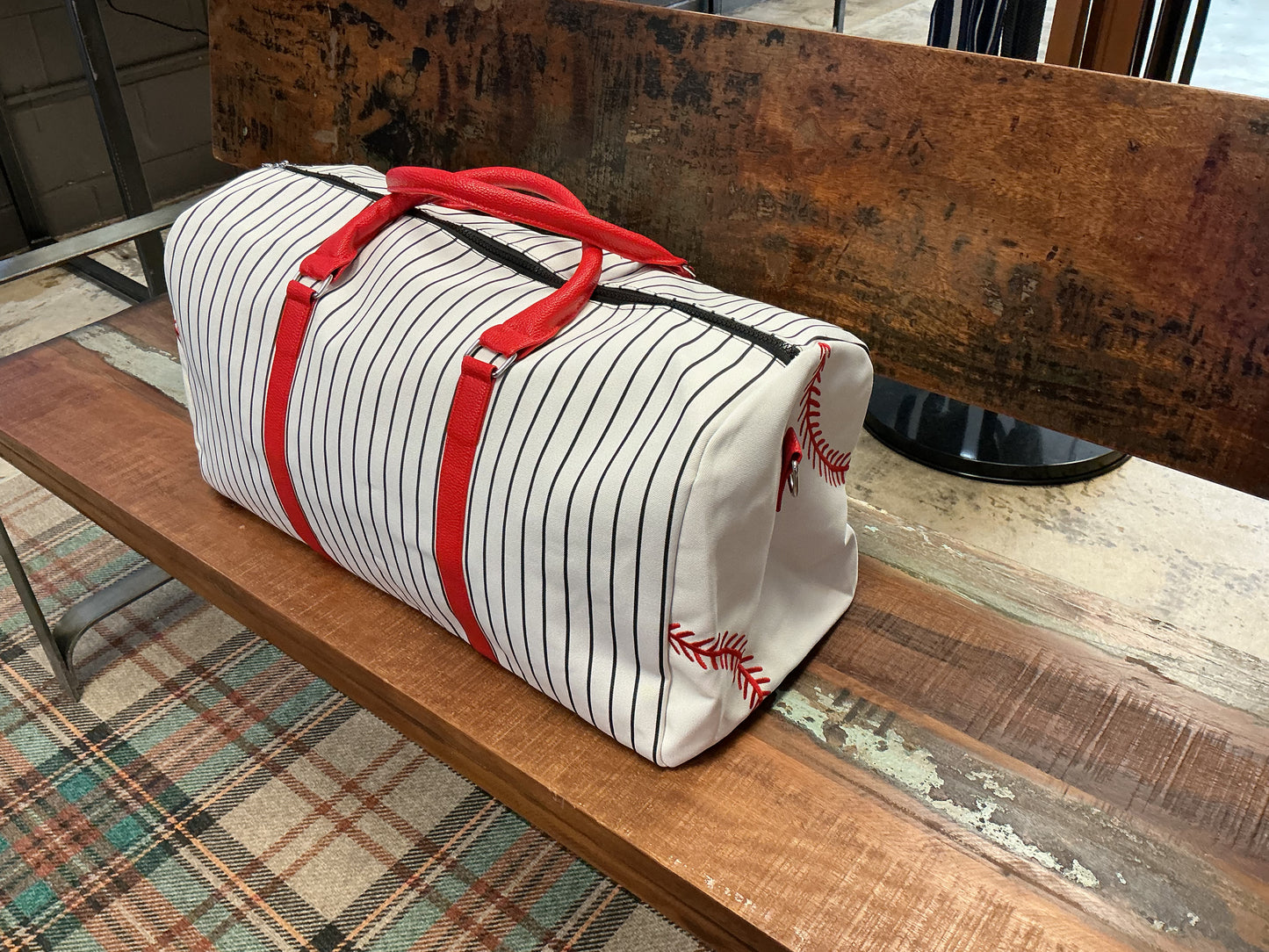 Baseball/Football Print Kids Duffle Bag