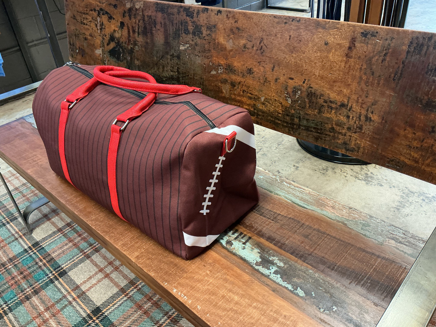Baseball/Football Print Kids Duffle Bag