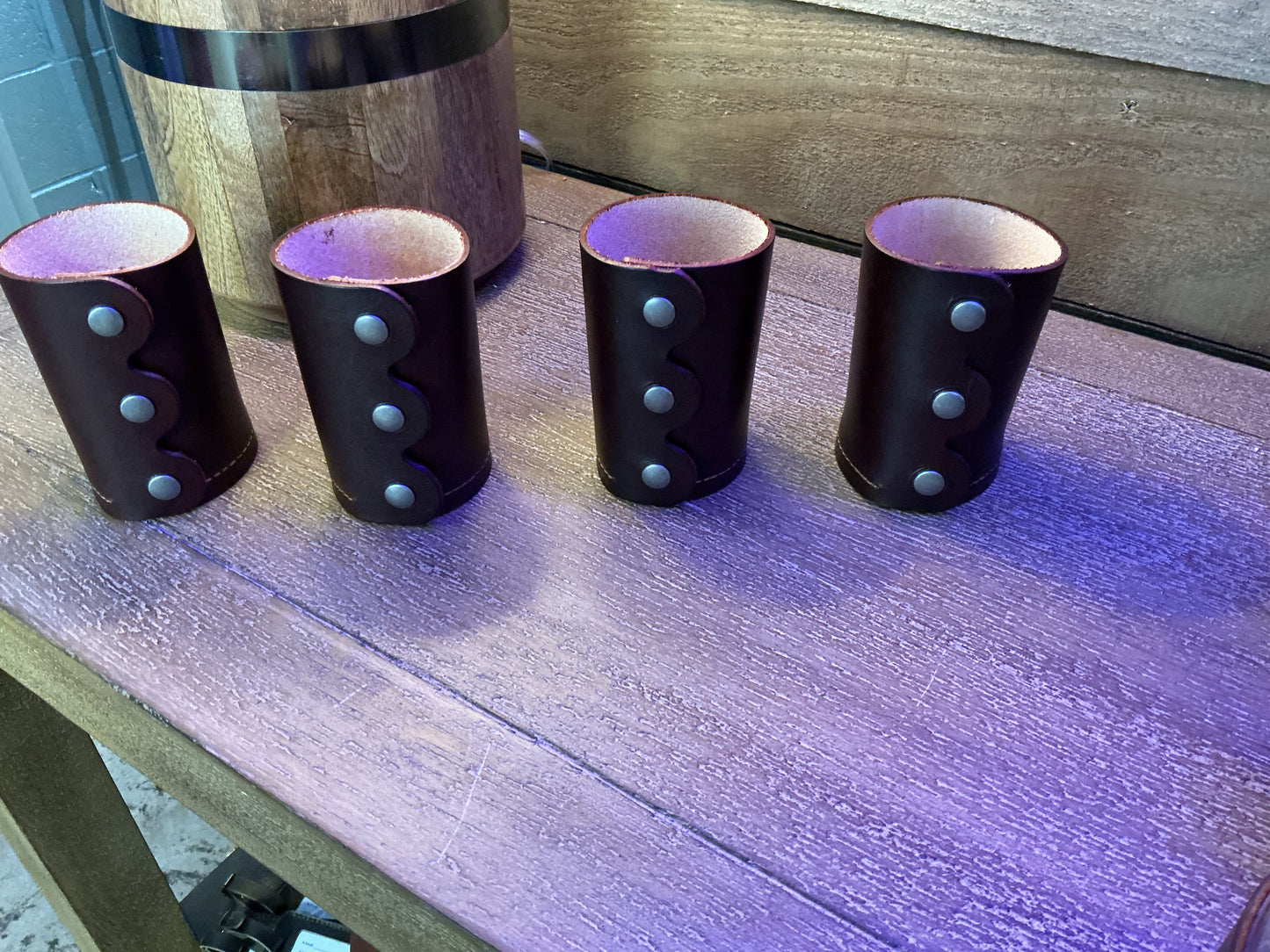 Leather Snap Can Cooler for Bottle