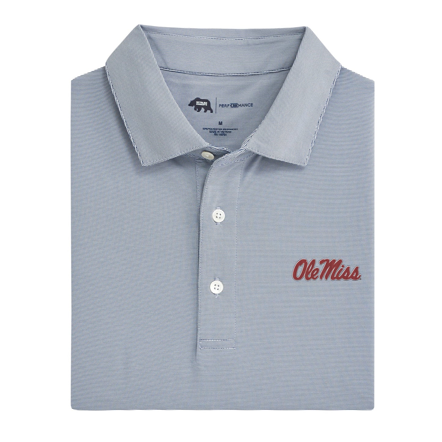 Onward Reserve Ole Miss Hairline Stripe Perf Polo
