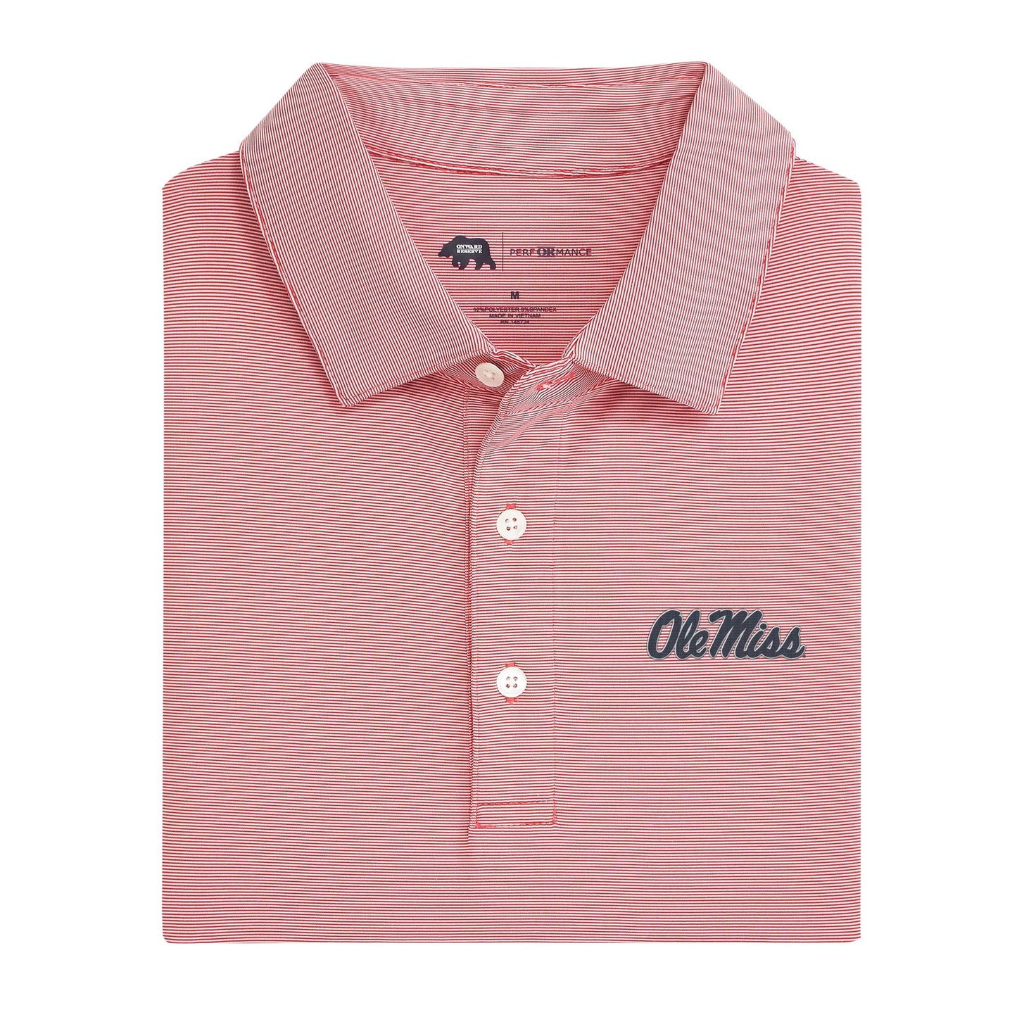 Onward Reserve Ole Miss Hairline Stripe Perf Polo