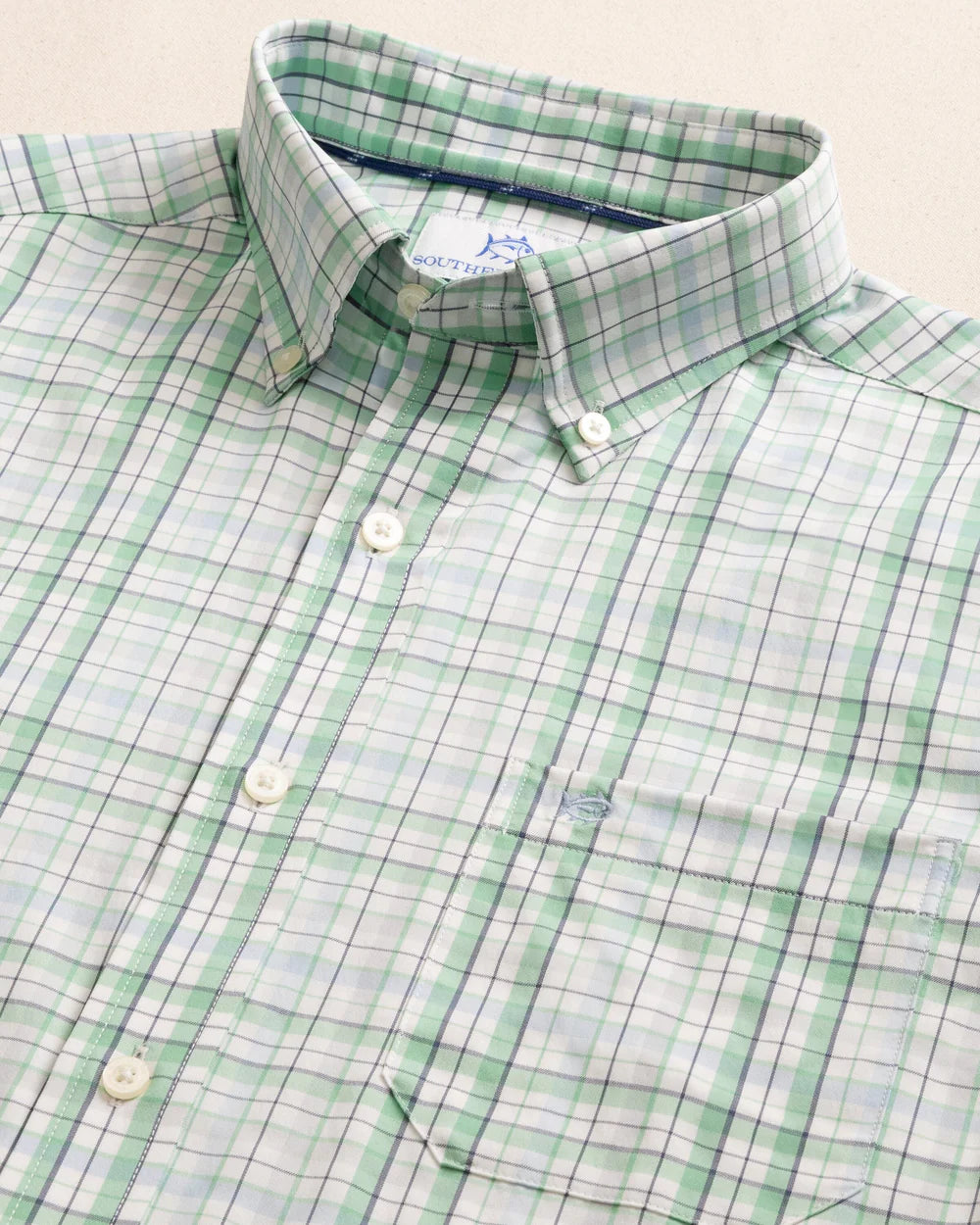 Southern Tide Morris Island brrr°® Intercoastal Plaid Long Sleeve Sport Shirt