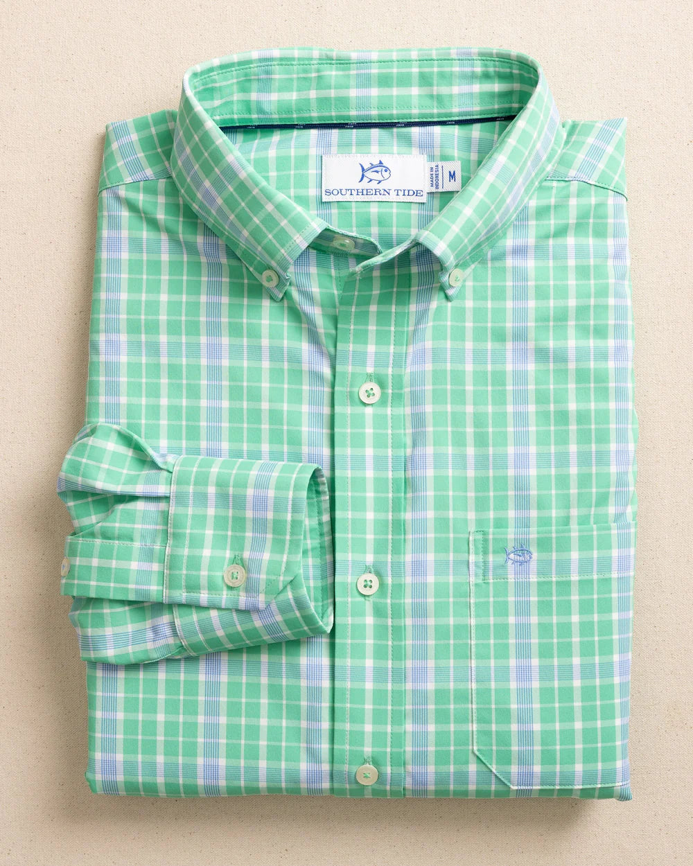 Southern Tide Beckenham Plaid Intercoastal Long Sleeve Sport Shirt