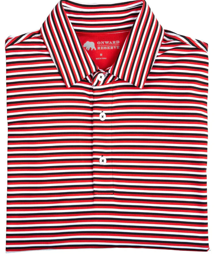 Onward Reserve Tri Stripe Perf Polo