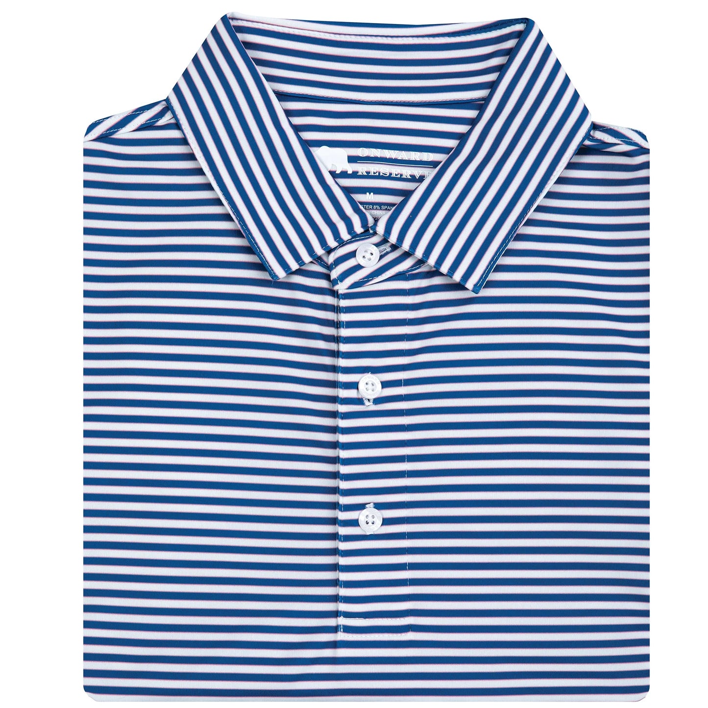Onward Reserve Mulligan Stripe Perf Polo