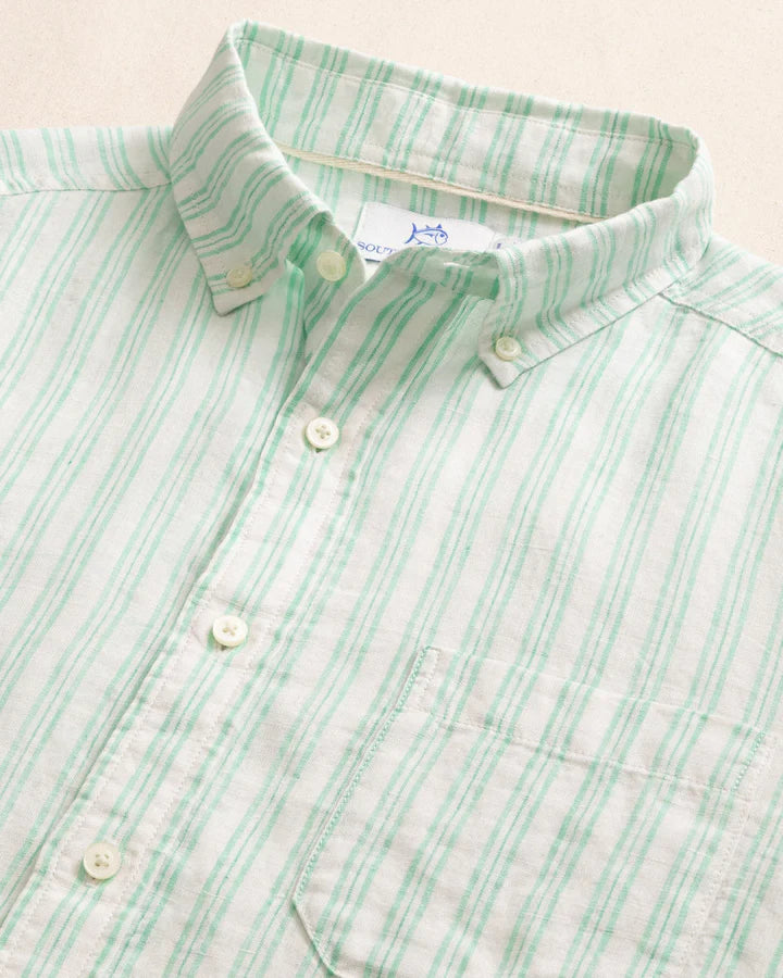 Southern Tide Linen Crepe Myrtle Stripe