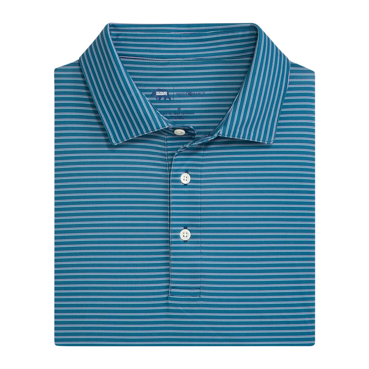 Onward Reserve Scout Stripe Performance Polo Captains Blue