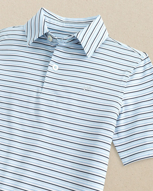 Southern Tide Youth Driver Oyster Creek Stripe Polo