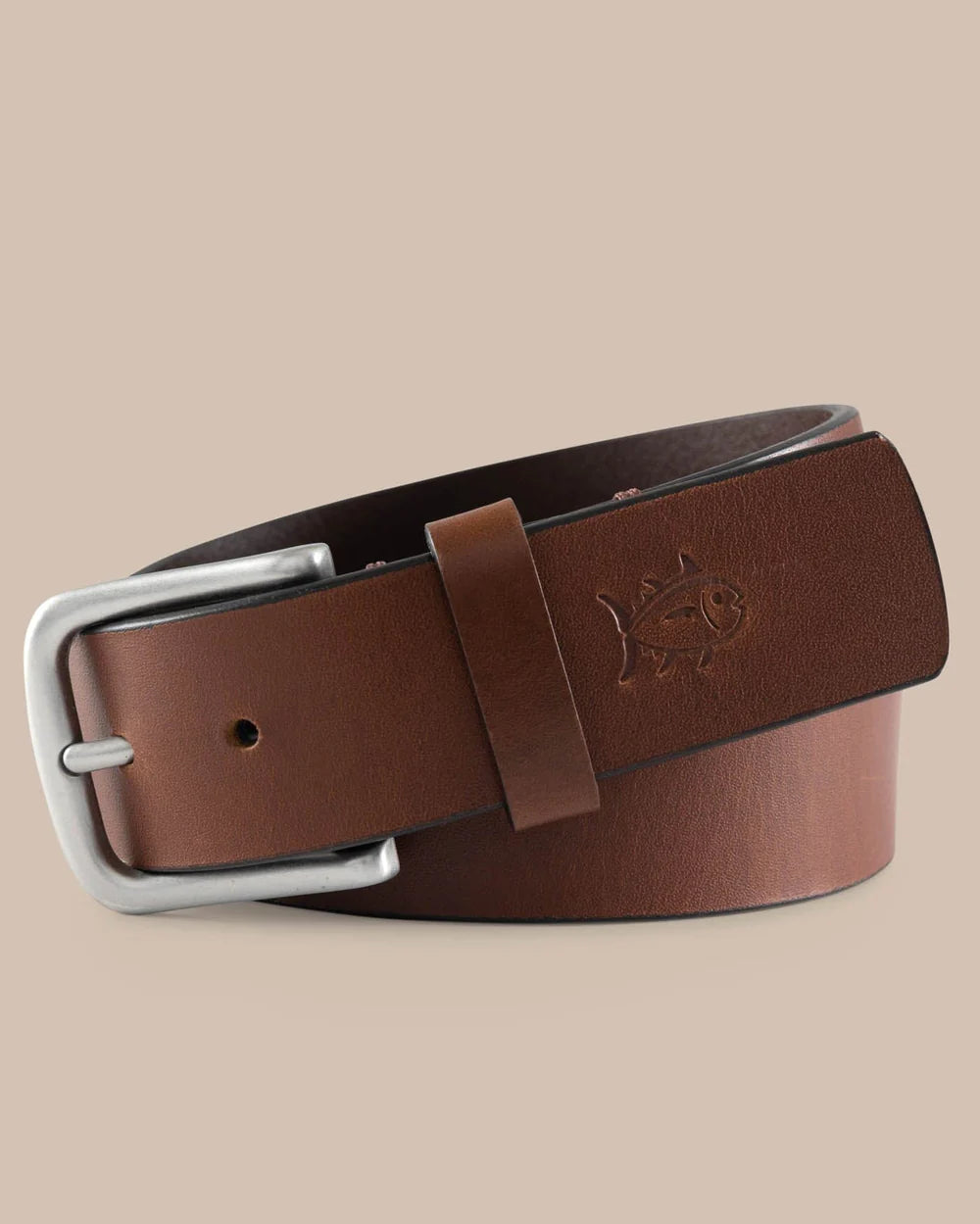 Southern Tide Boys Leather Belt Light Brown