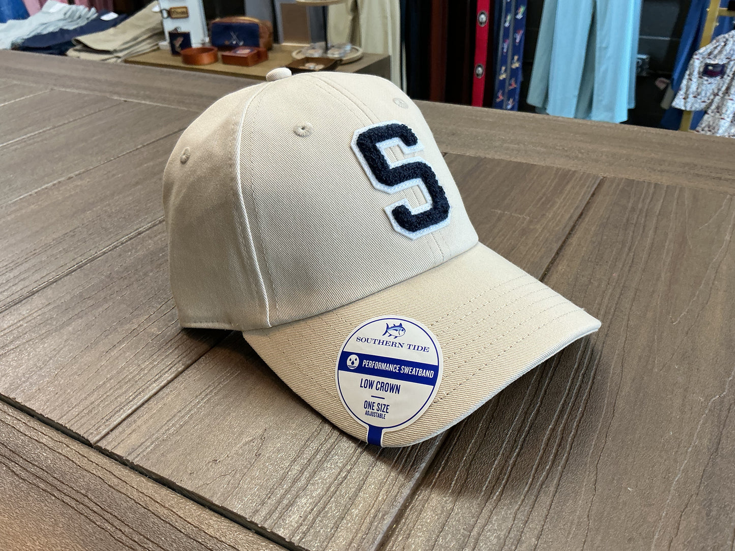 Southern Tide Letterman Leather Strap Hat