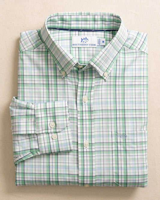 Southern Tide Morris Island brrr°® Intercoastal Plaid Long Sleeve Sport Shirt