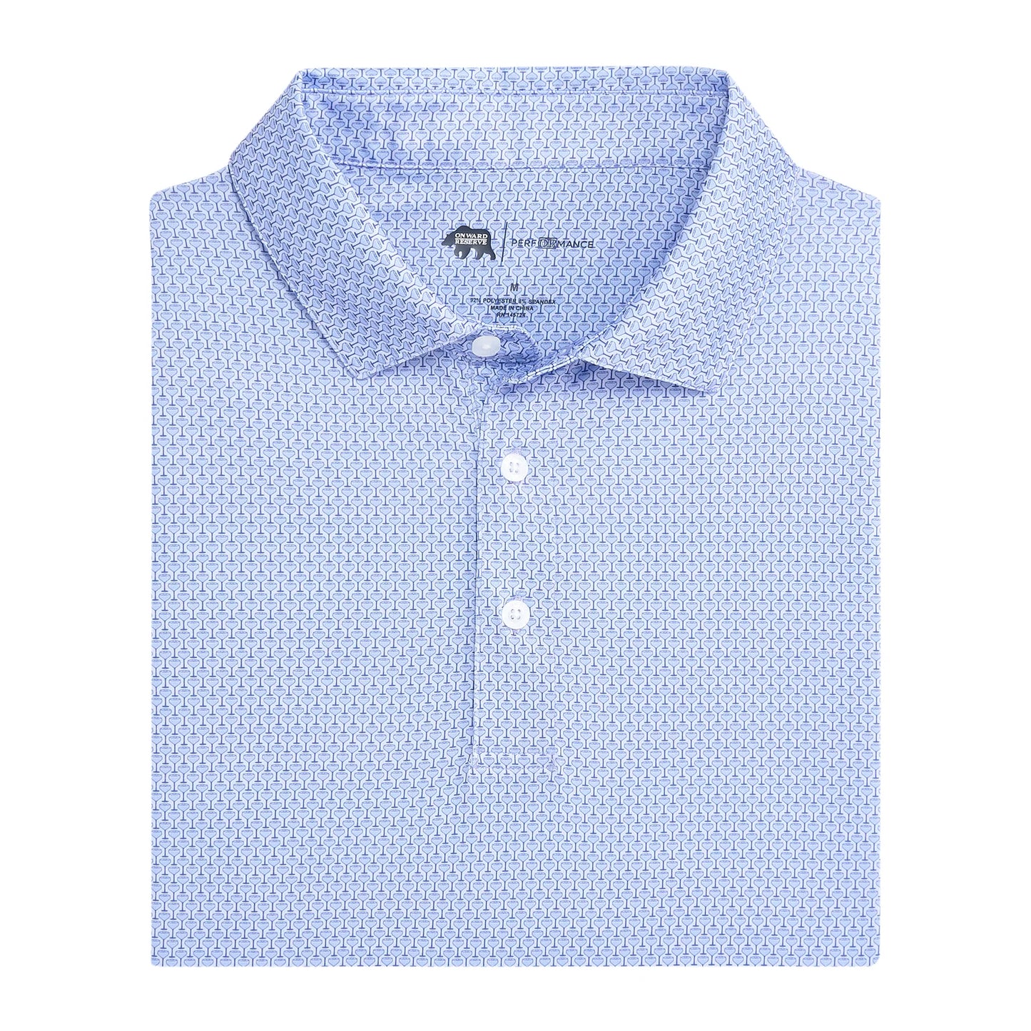 Onward Reserve Night Owl Printed Perf Polo