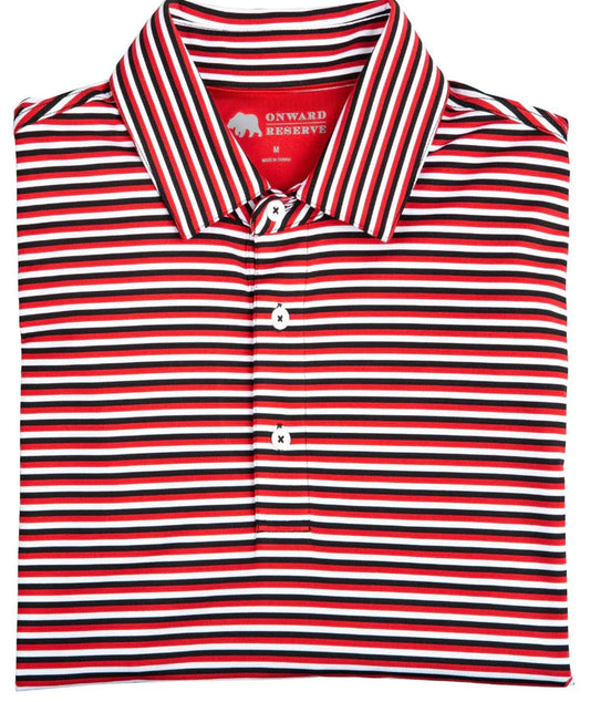 Onward Reserve Tri Stripe Perf Polo