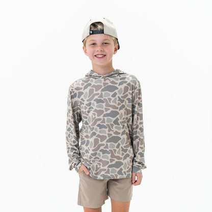 Burlebo- Youth Performance Hoodie- Classic Deer Camo