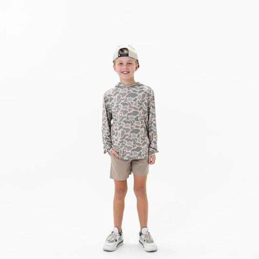 Burlebo- Youth Performance Hoodie- Classic Deer Camo