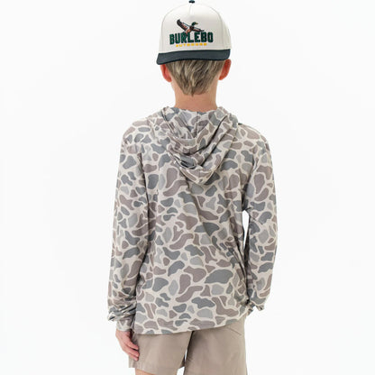 Burlebo- Youth Performance Hoodie- Classic Deer Camo