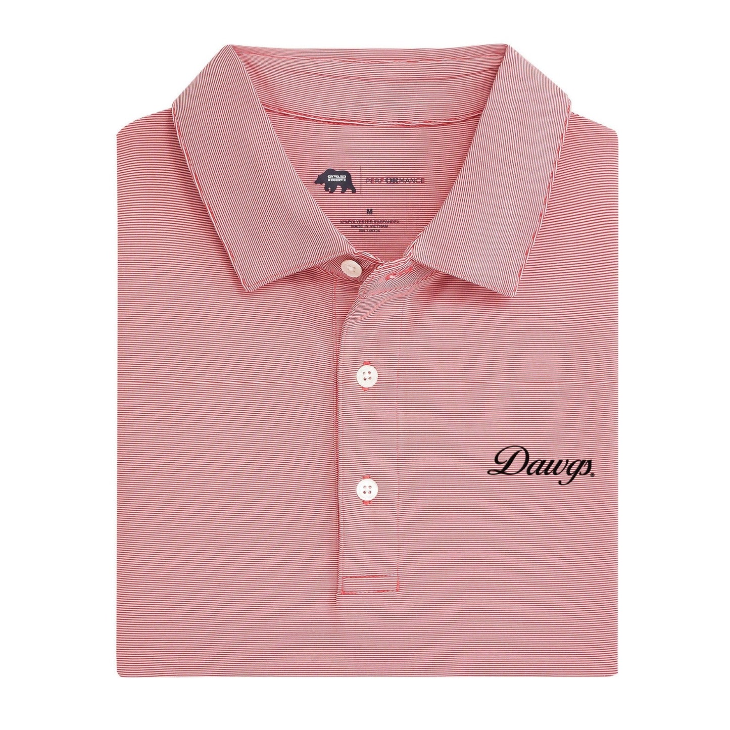 Onward Reserve UGA Dawgs Vintage Script Hairline Polo