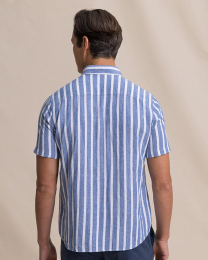 Southern Tide Linen Striped Sport Shirt