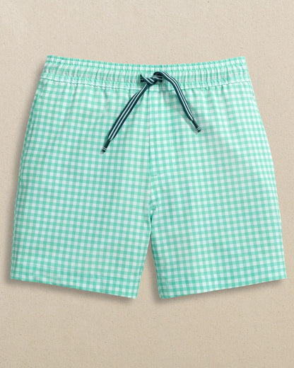 Southern Tide Youth Pelican Bay Gingham Swim Trunks