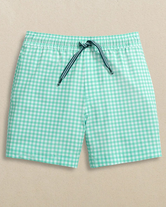 Southern Tide Youth Pelican Bay Gingham Swim Trunks