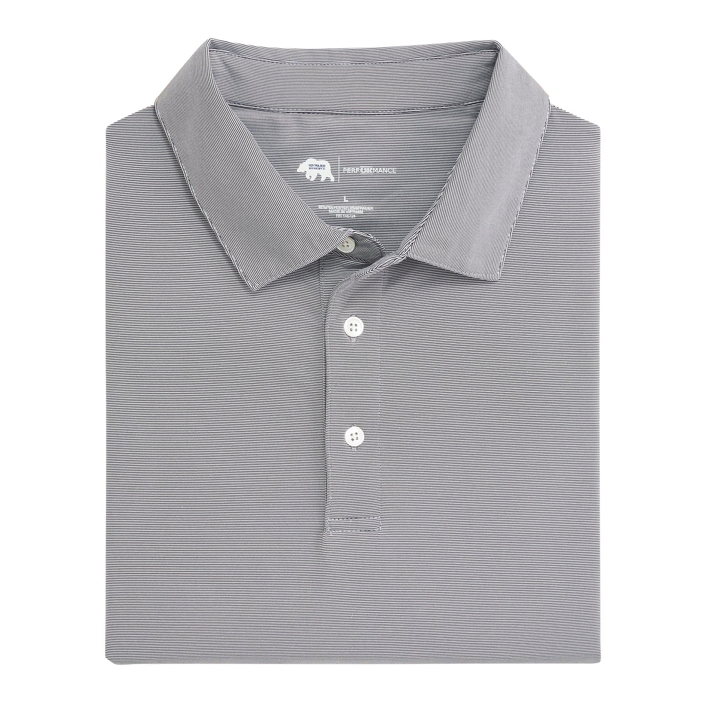 Onward Reserve Hairline Stripe Performance Polo Nine Iron