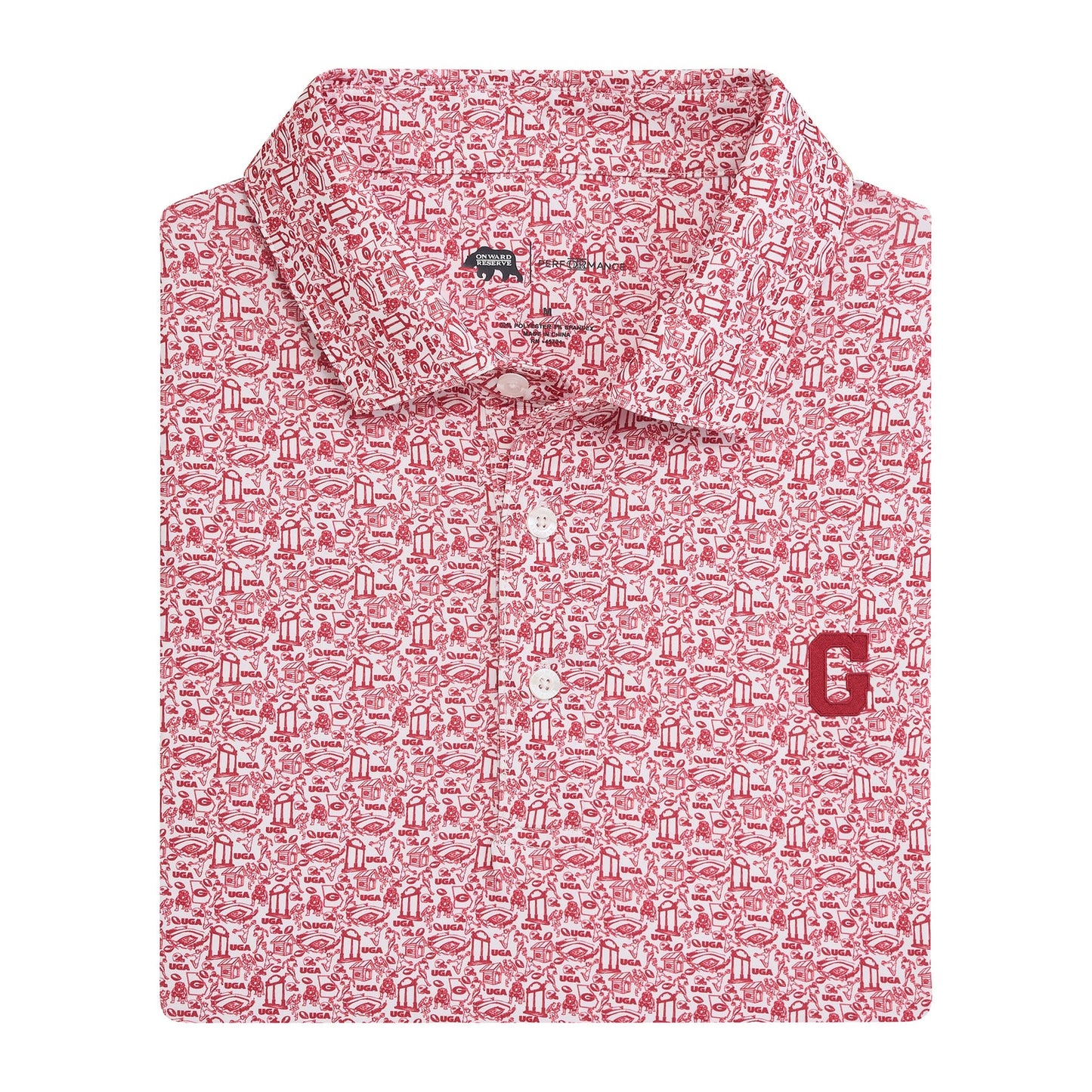 Onward Reserve Georgia Icons Printed Performance Polo