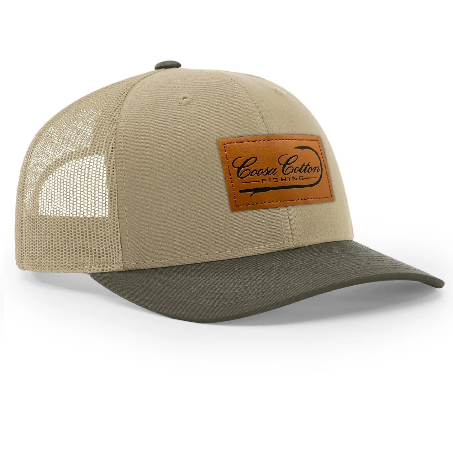 Coosa Cotton Leather Patch Trucker Hat