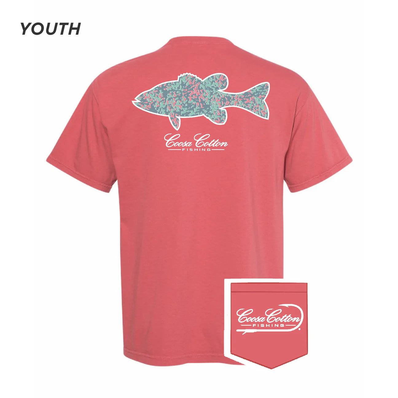 Coosa Cotton Tie-Dye Bass Youth Tee