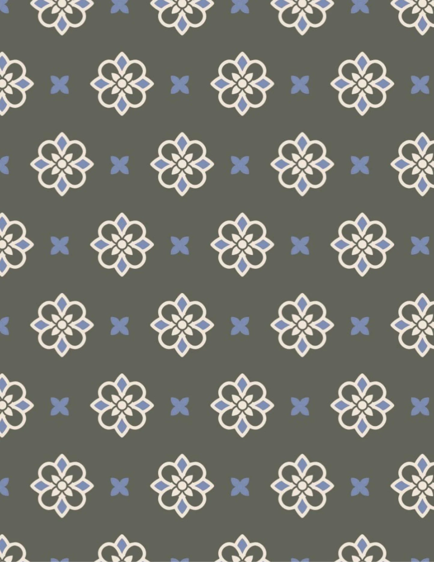 Criquet Performance Sport Players Shirt Medallion Print-Olive