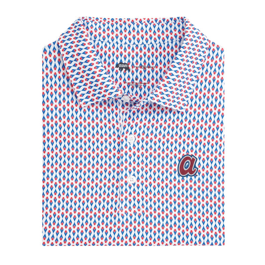 Onward Reserve ATL Braves Cooperstown Feather Perf Polo