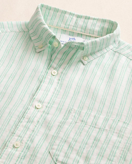 Southern Tide Linen Crepe Myrtle Stripe