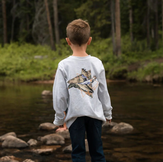 Burlebo Youth Long Sleeve Tee-Pintail Triangle Duck